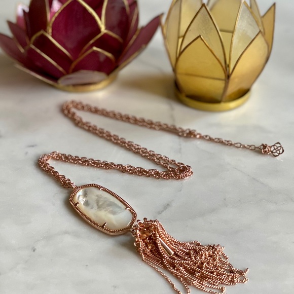 Kendra Scott Jewelry - Kendra Scott Rose Gold Ivory Rayne Tassel Necklace